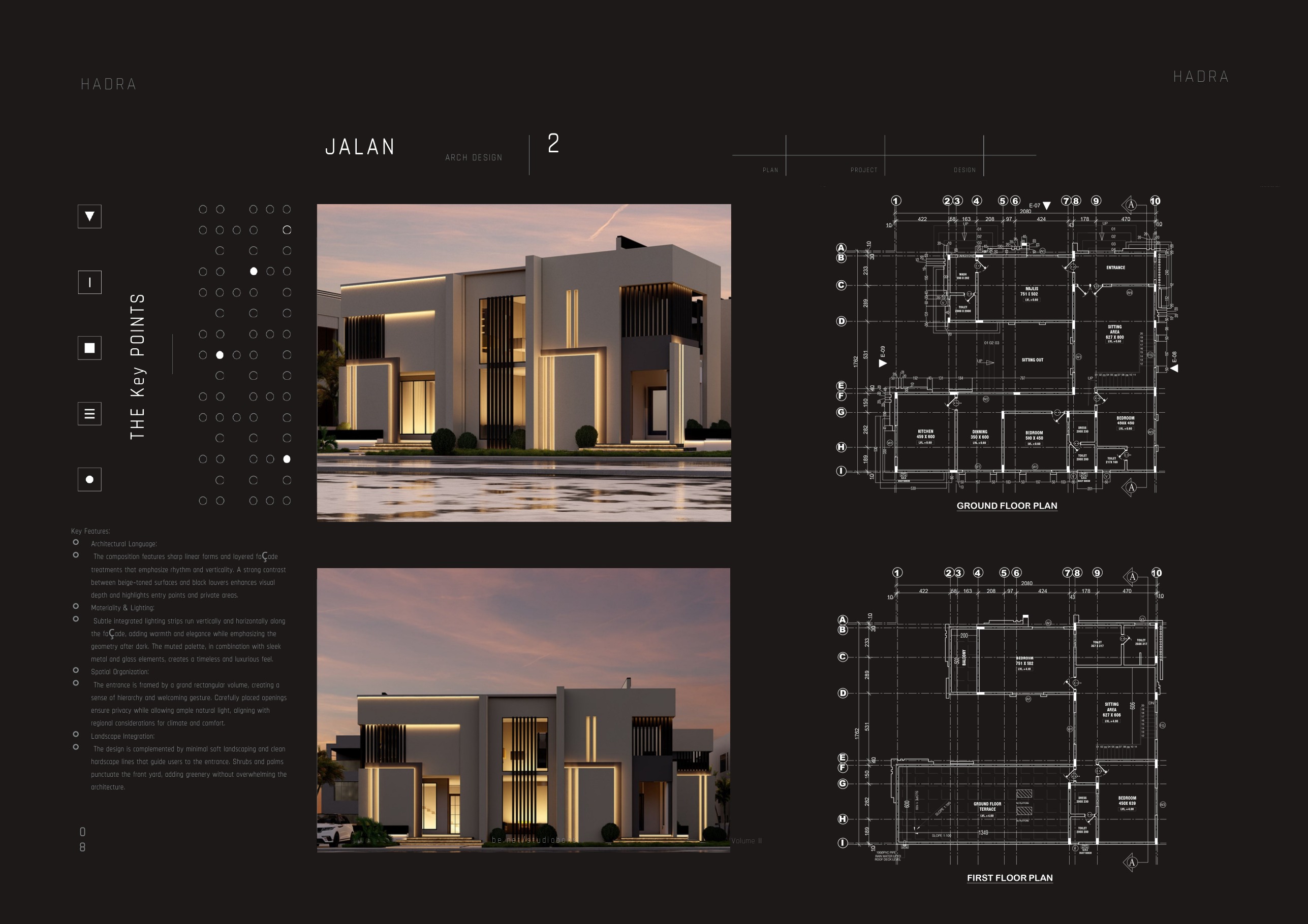 High-resolution Jalan Villa presentation sheet with floor plans