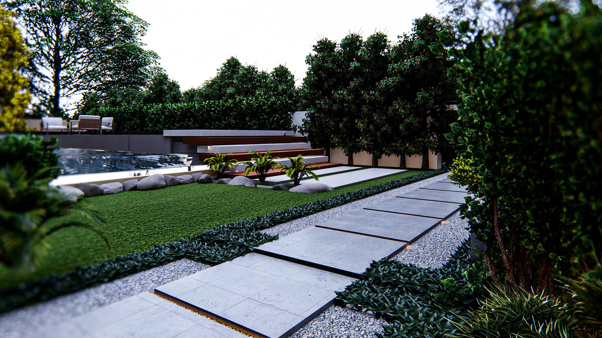 Muscat Garden Path — view 1